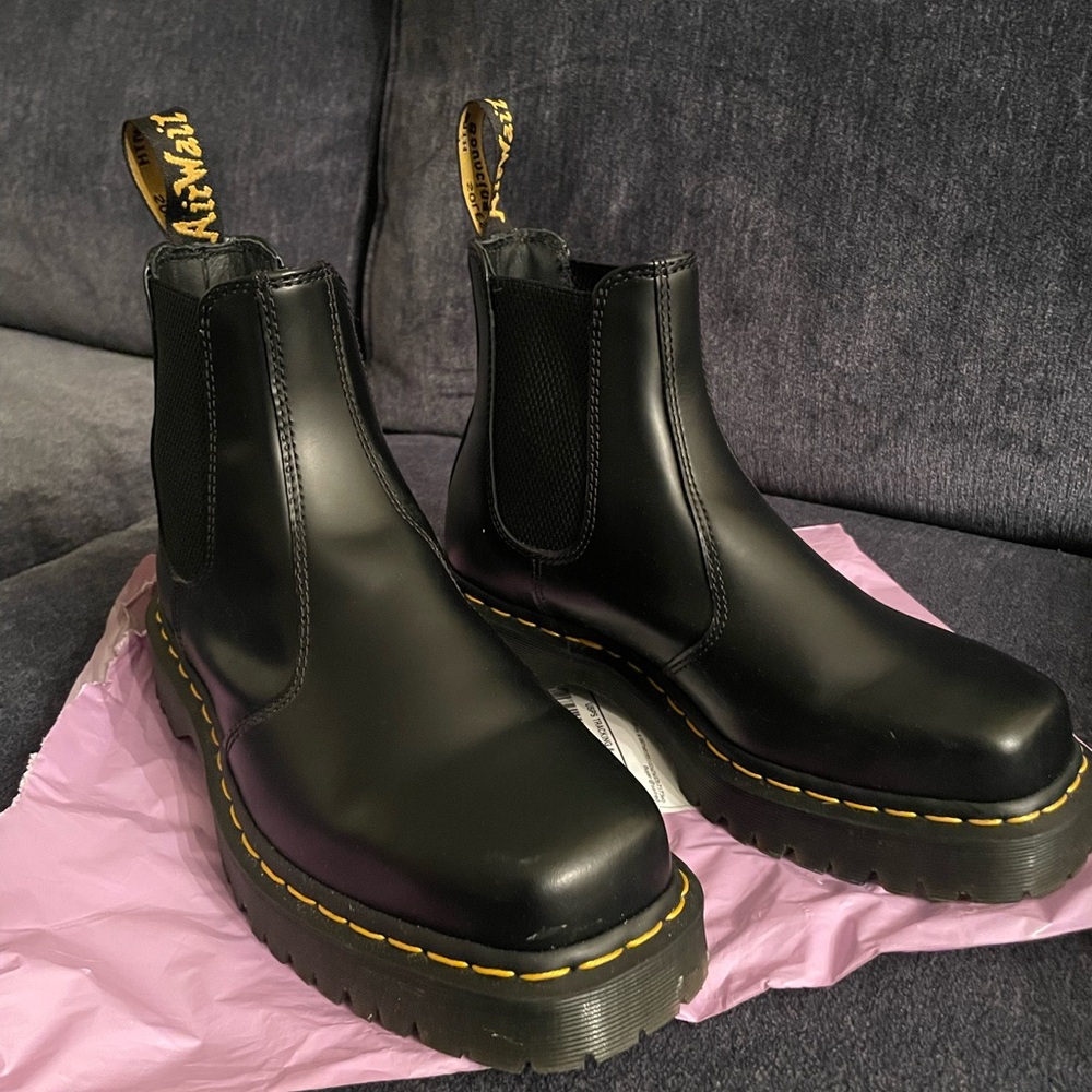 Dr. Martens Black Leather Ankle Boots